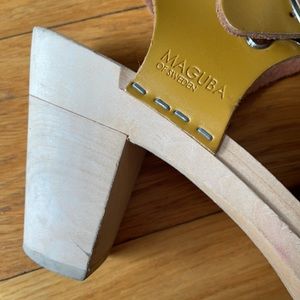 Maguba Valencia T-strap Braided Clogs Yellow 37